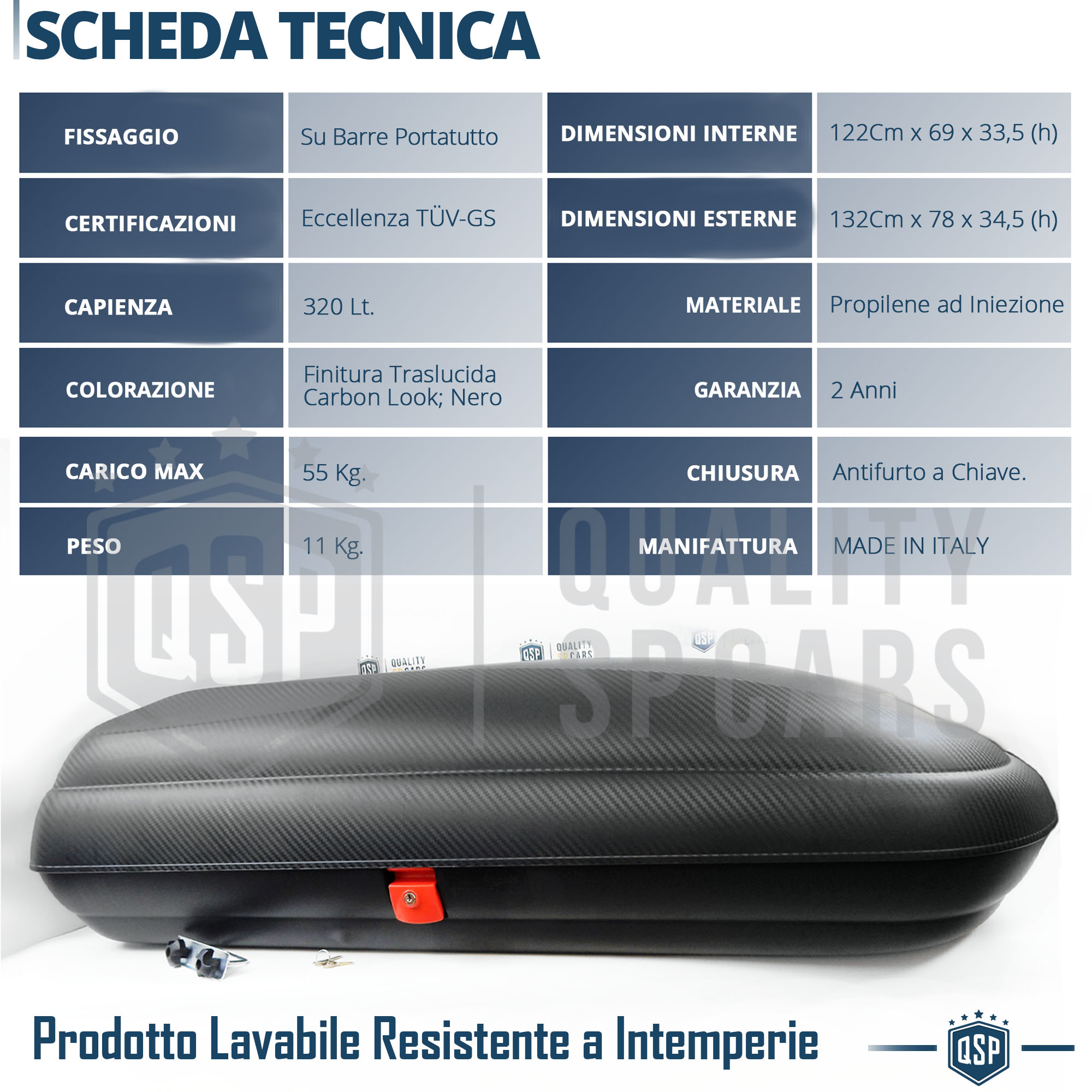 Barre Portatutto da Tetto Auto in Acciaio Nero Originali GOODYEAR con  Chiusura ad Avvitamento