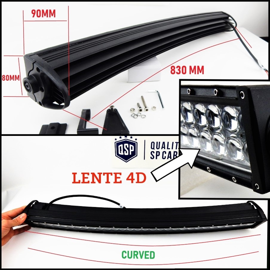 Barra LED Auto CURVA per SUZUKI Samurai, Jimny, Vitara e SUV 83Cm POTENTE  6000K